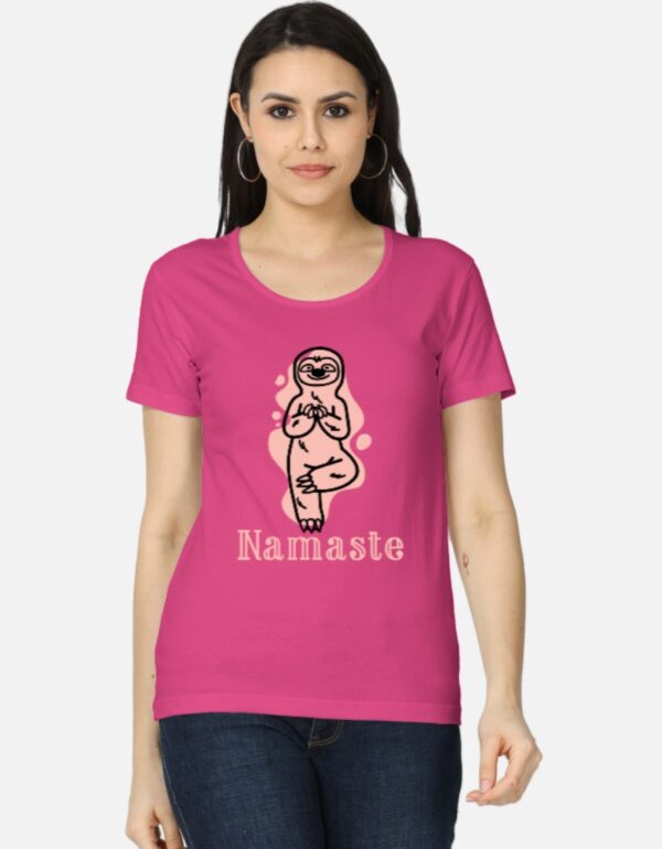 Women's Graphic Tee Namaste Design T-Shirt