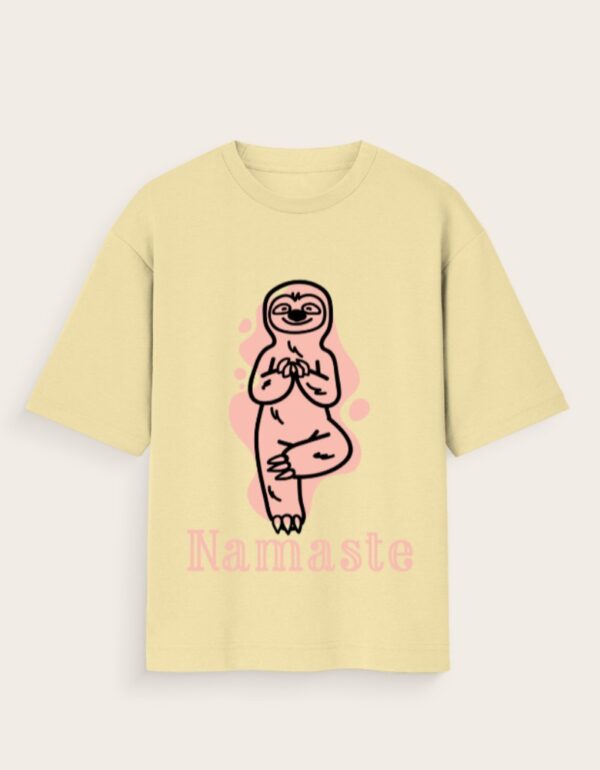 Men's Oversized "Namaste" Greeting T-Shirt – Comfort Fit