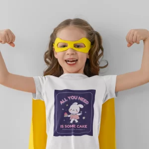 Strawberry Cake Vibes – Kids Graphic T-Shirt